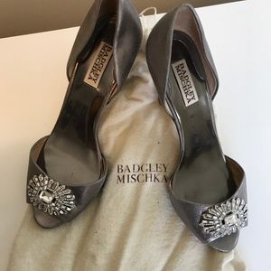 Badgley Mischka Nakita Embellished satin pump